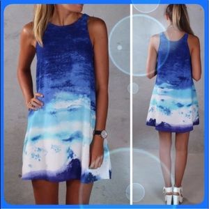 Cloud Print Sheath Tunic/Minidress! NEW!